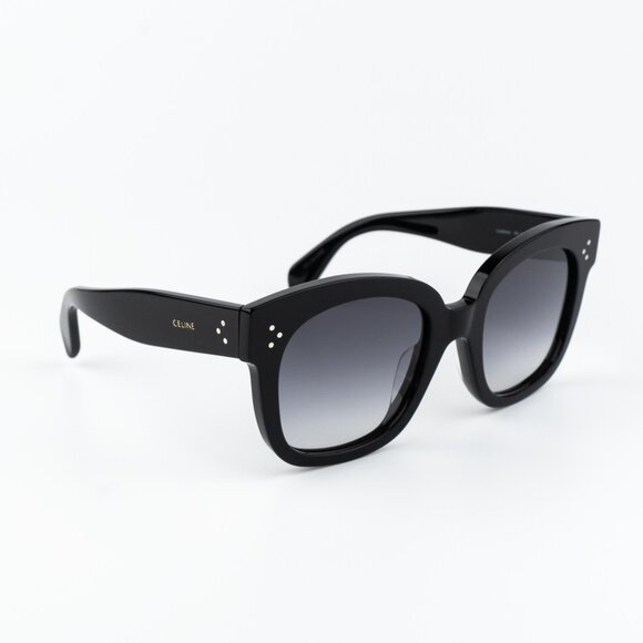 Celine 3 DOTS Women Sunglasses Black Grey Gradient Cl4002UN 01B NEW AUTHENTIC - Picture 4 of 13